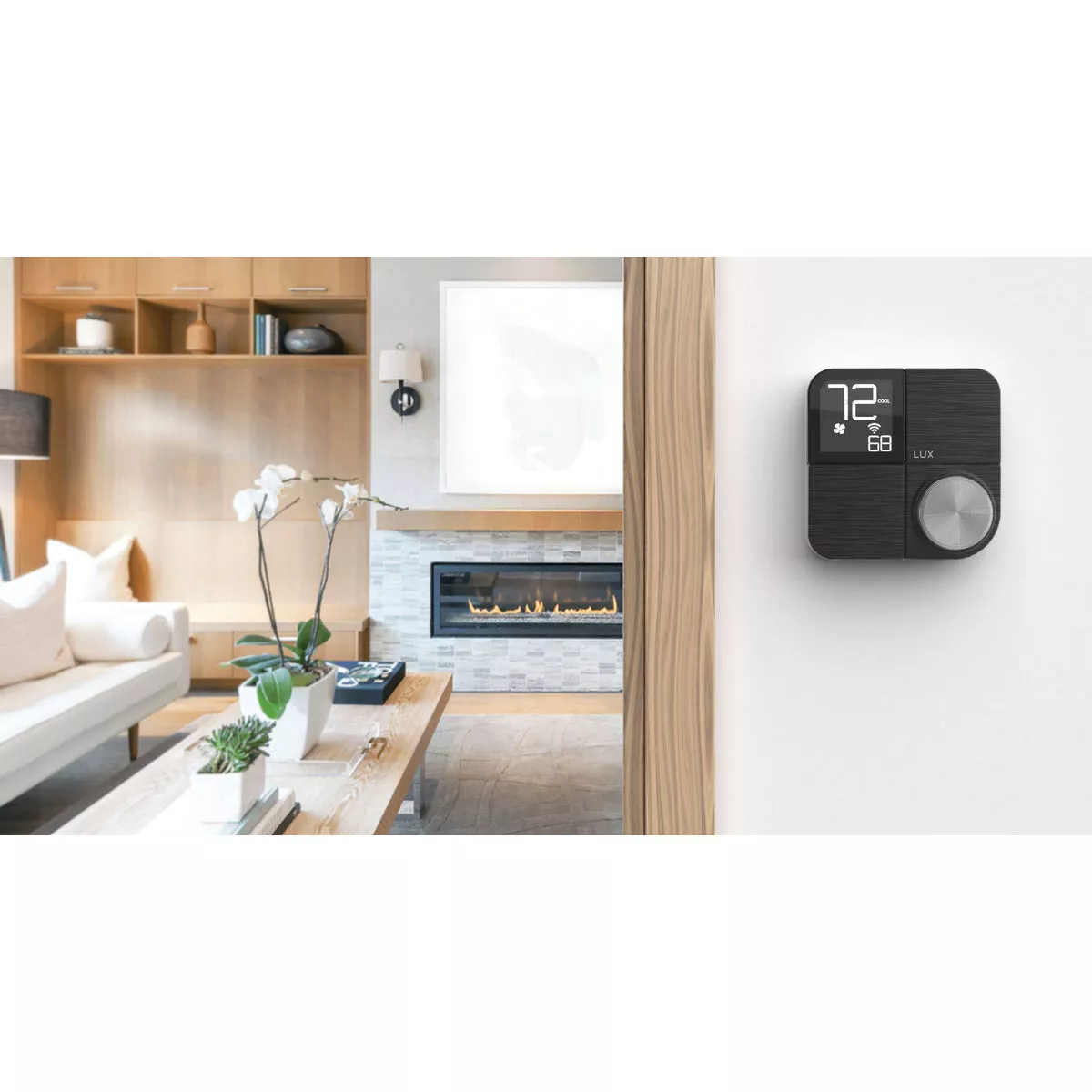 LUX Products KONO Smart WiFi Programmable Black Stainless Digital Thermostat - photo 2