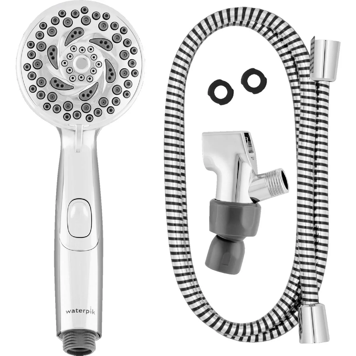 Waterpik PowerSpray+ 6-Spray 1.8 GPM Handheld Shower, Chrome - photo 5