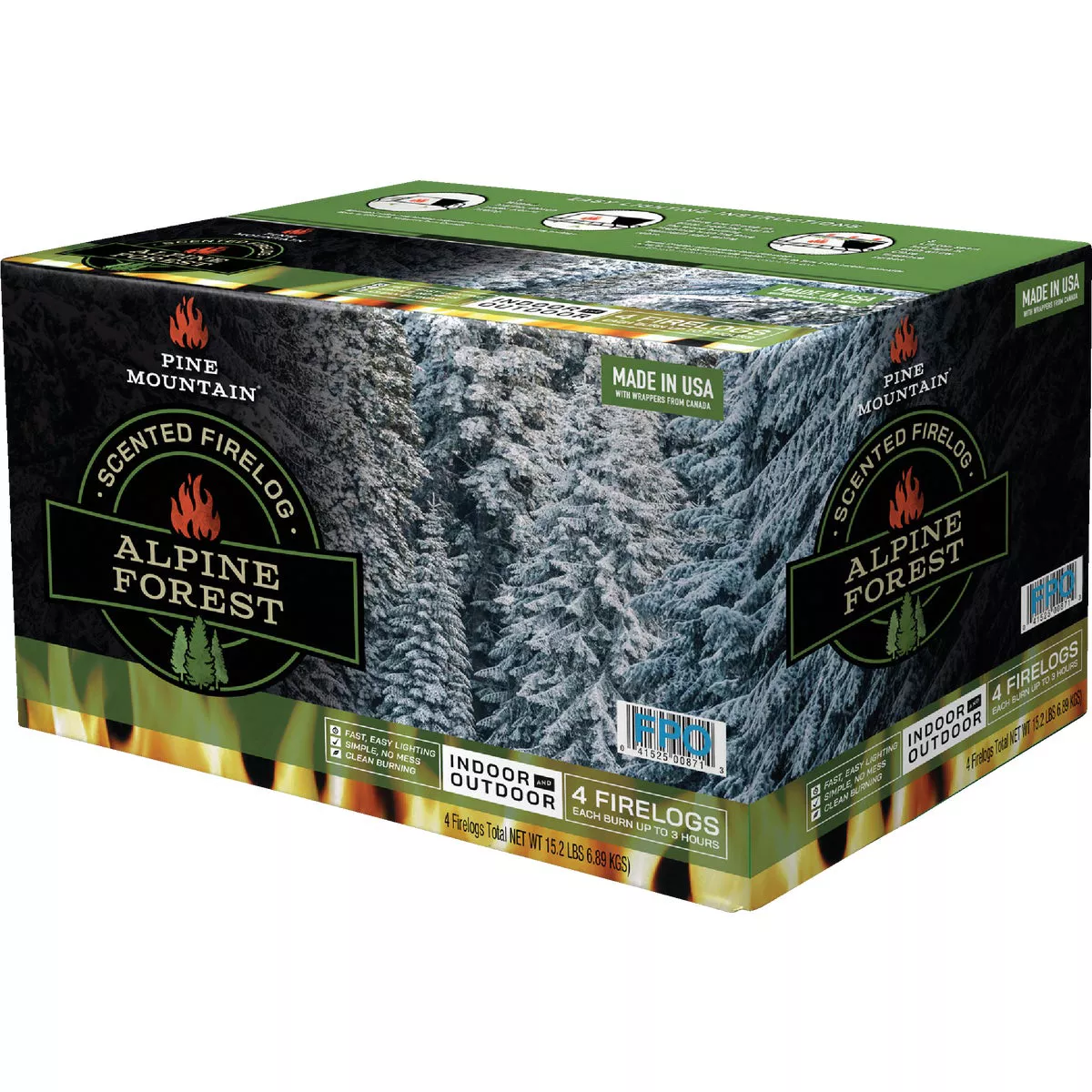 Pine Mountain Alpine Forest 3-Hour Fire Log