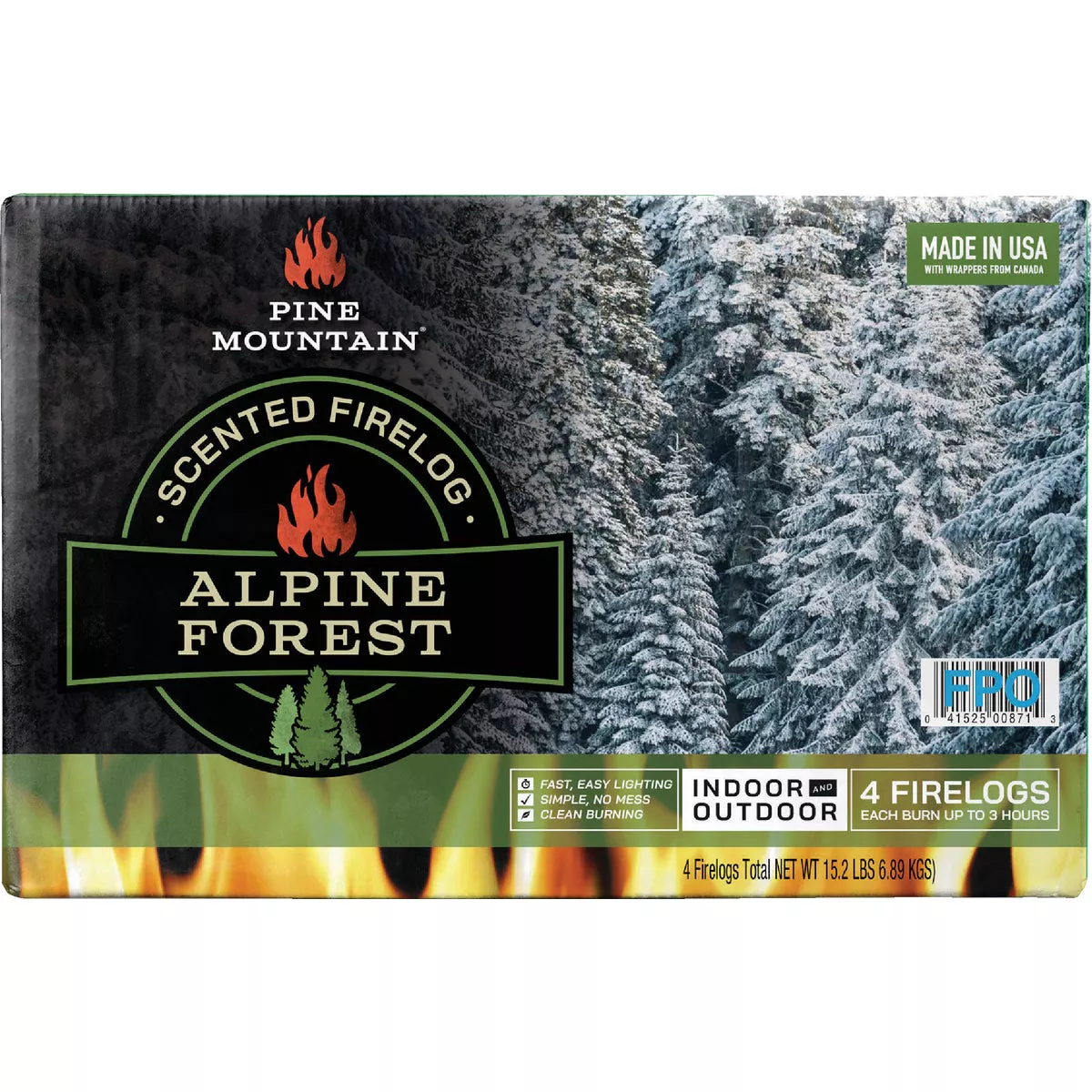 Pine Mountain Alpine Forest 3-Hour Fire Log - photo 4