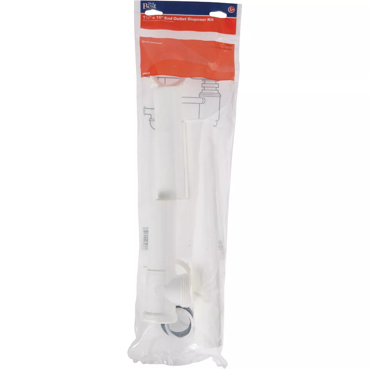 Do it Best 1-1/2 In. x 16 In. White Polypropylene Disposer Drain Kit - photo 2