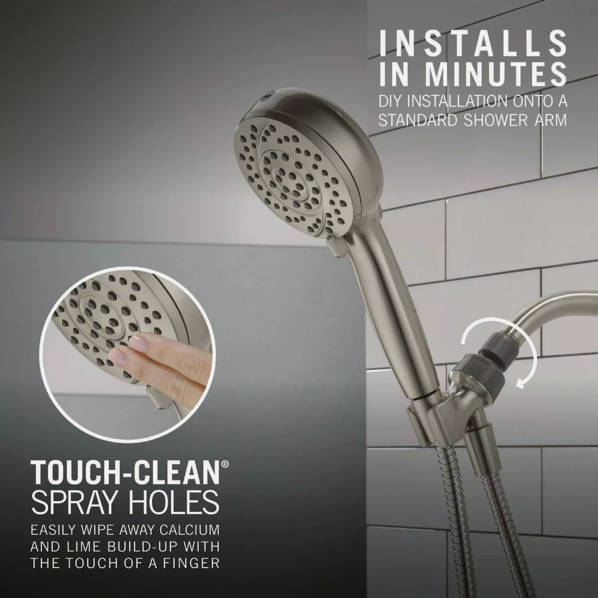 Delta ProClean 6-Spray 1.75 GPM Hand Shower, Spotshield Brushed Nickel - photo 3