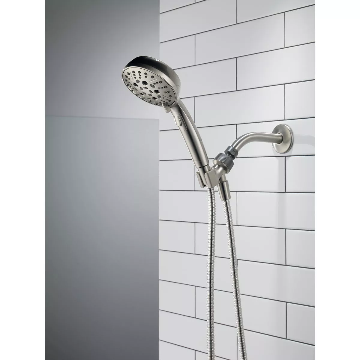 Delta H2Okinetic 6-Setting 1.75GPM Handheld Shower Head, Brushed Nickel