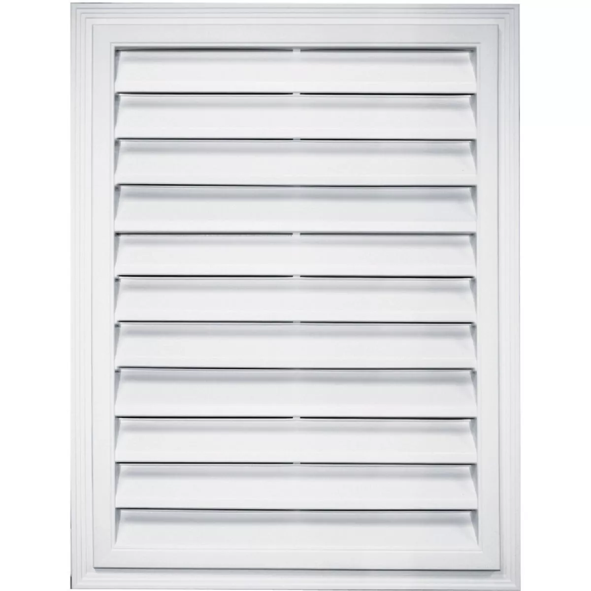 Builders Edge 12 in. x 18 in. Rectangular Gable Attic Vent, Bright White-