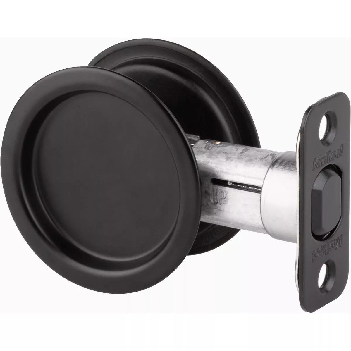 Kwikset Passage Pocket Door Pull - Iron Black