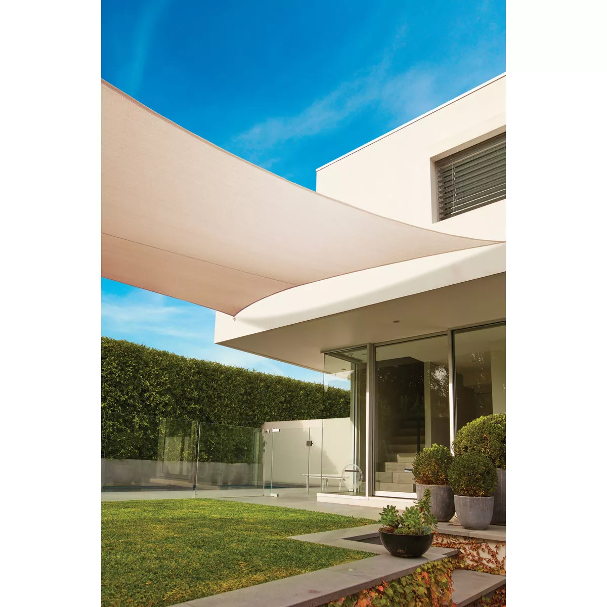 Coolaroo Premium 17 Ft. 9 In. Beech Square Premium Shade Sail with Hardware