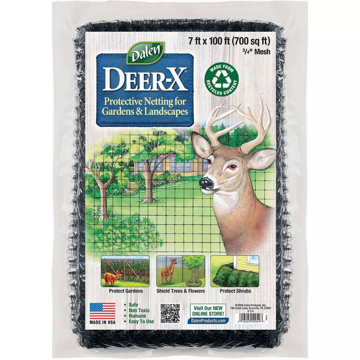 Dalen Deer-X 5/8 In. Mesh 7 Ft. x 100 Ft. Polypropylene Garden Netting