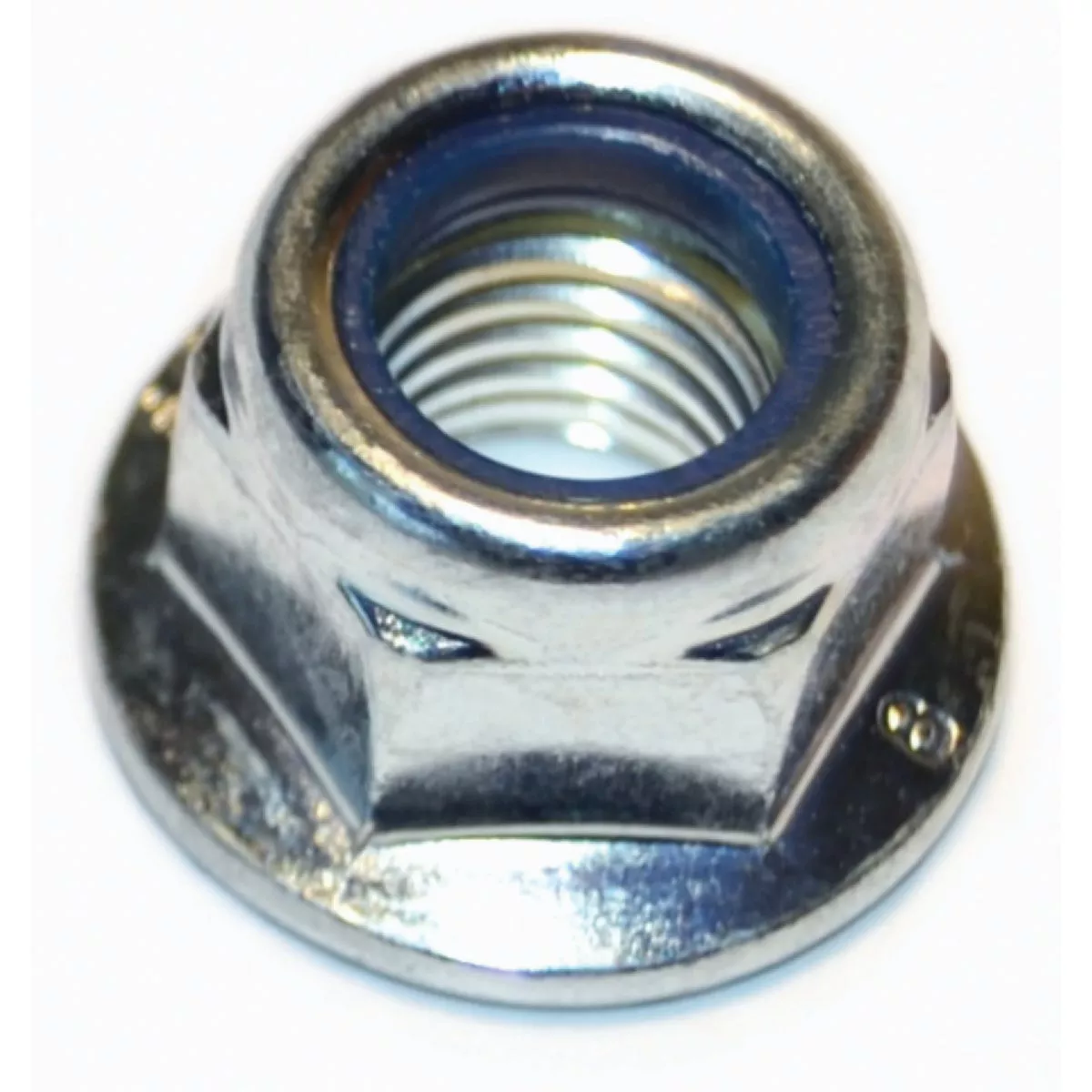 Midwest Fastener 12mm-1.75 Zinc Plated Class 8 Steel Coarse Thread Flange Nylon Insert Lock Nuts