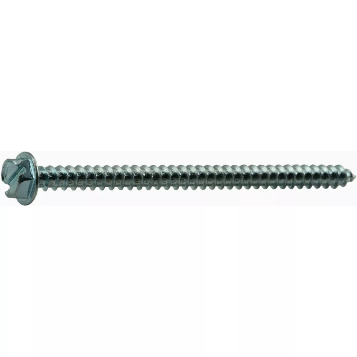 Midwest Fastener #8 x 2-1/2 In. Zinc Plated Steel Slotted Hex Washer Head Sheet Metal Screws (100 Ct.)