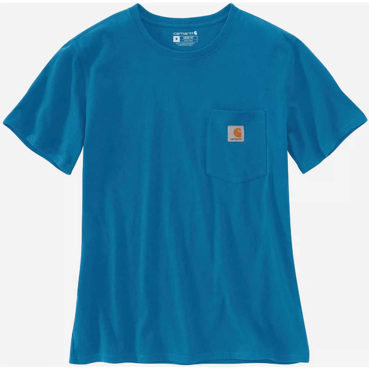 Carhartt Women's 2X Regular Marine Blue Heavyweight Short Sleeve Pocket T-Shirt, Loose Fit