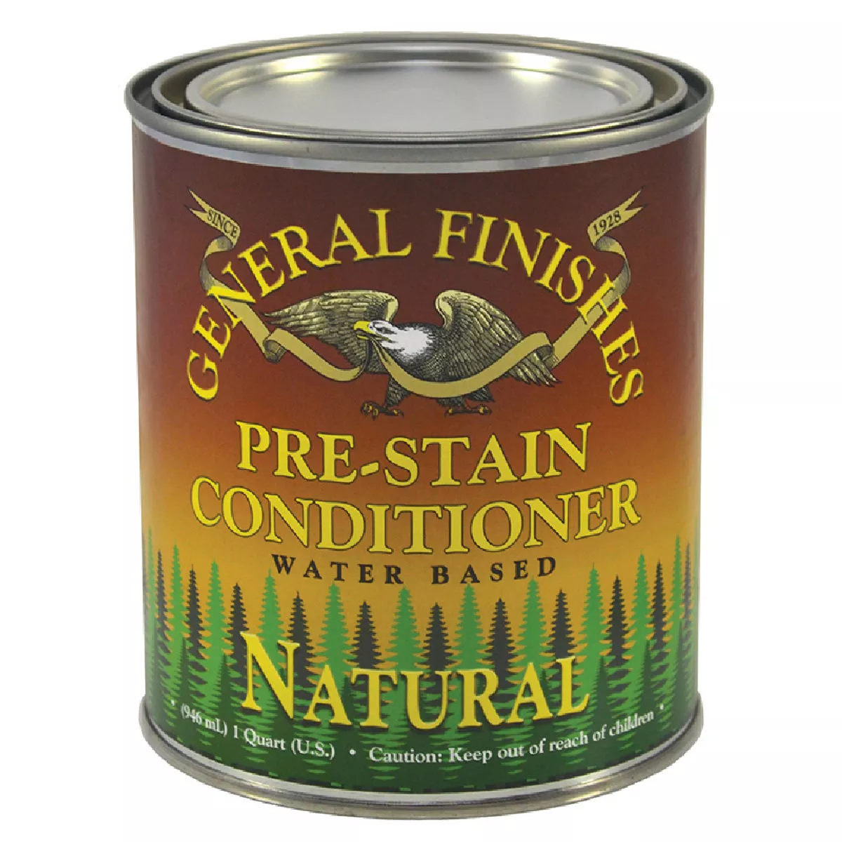 General Finishes Water Based Pre-Stain Conditioner Natural Interior Stain, 1 Qt., 196-398-