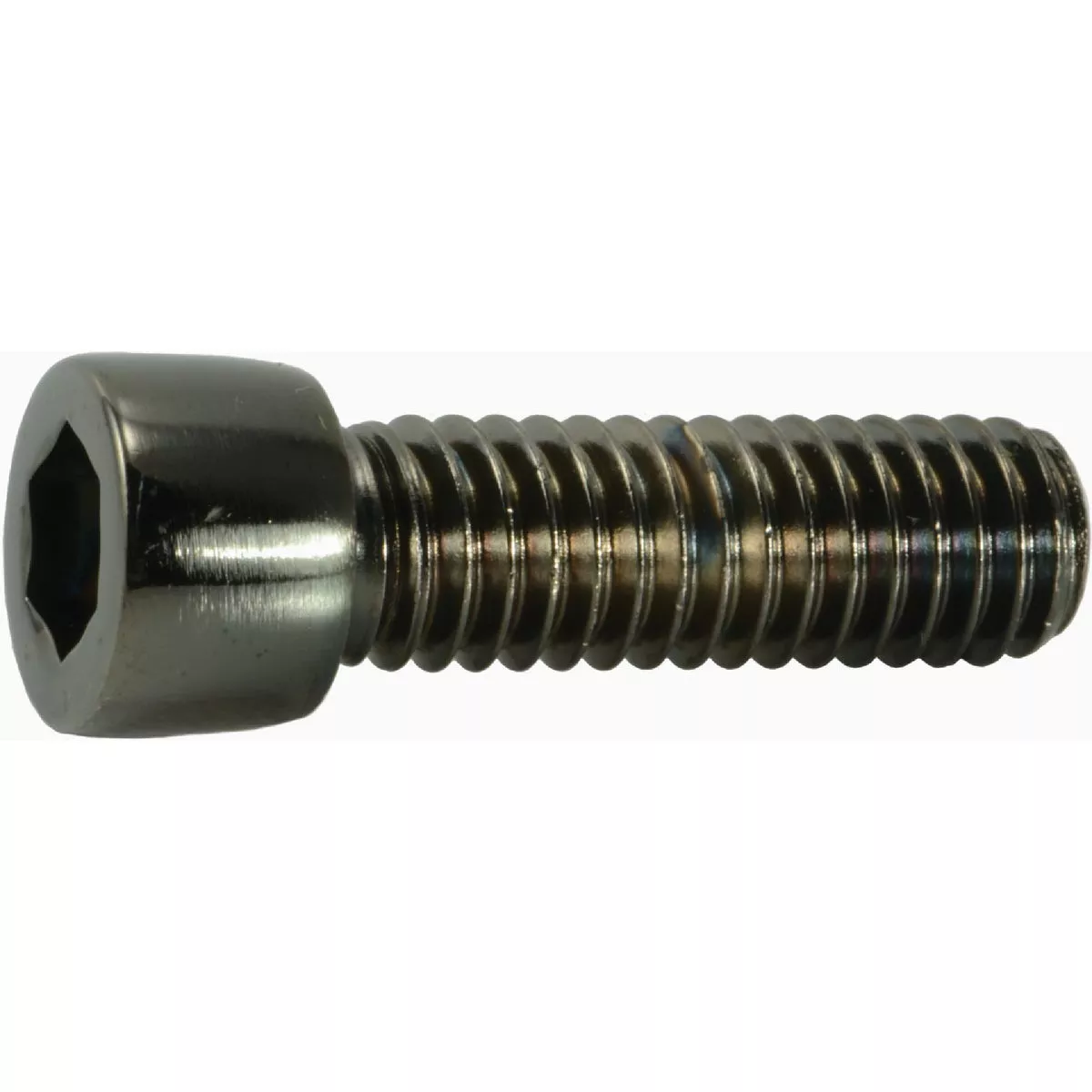 Midwest Fastener 5/16 In.-18 x 1 In. Black Chrome Plated Steel Coarse Thread Smooth Socket Cap Screws (6 Ct.)
