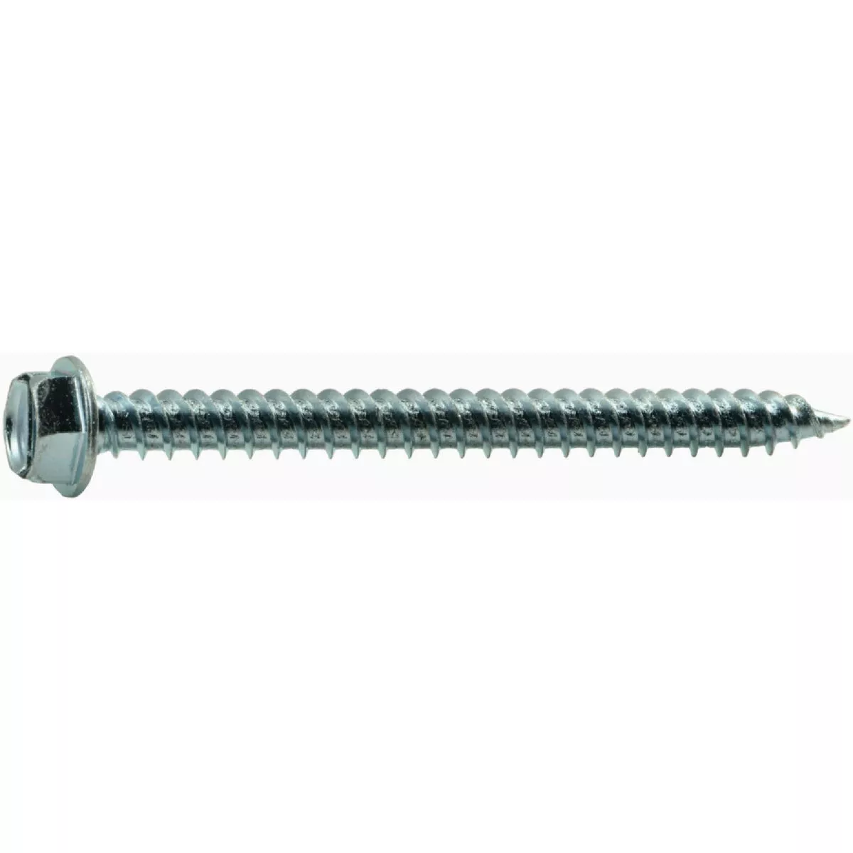 Midwest Fastener #8 x 2 In. Zinc Plated Steel Hex Washer Head Speed ...