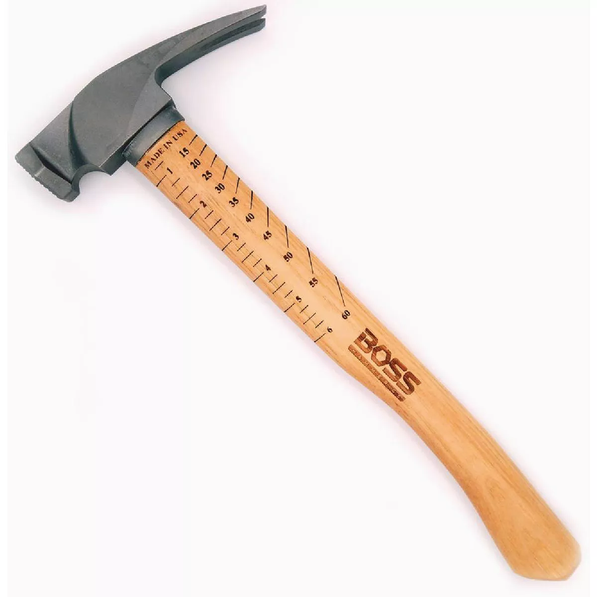 BOSS Hammer 12 Oz. Smooth-Face Framing Hammer with Hickory Handle