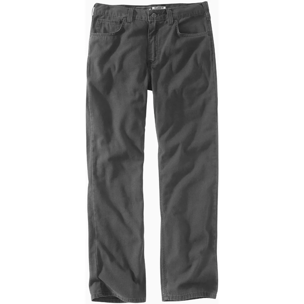 Carhartt Rugged Flex Men's 38x32 Gravel Canvas 5-Pocket Work Pants, Relaxed Fit