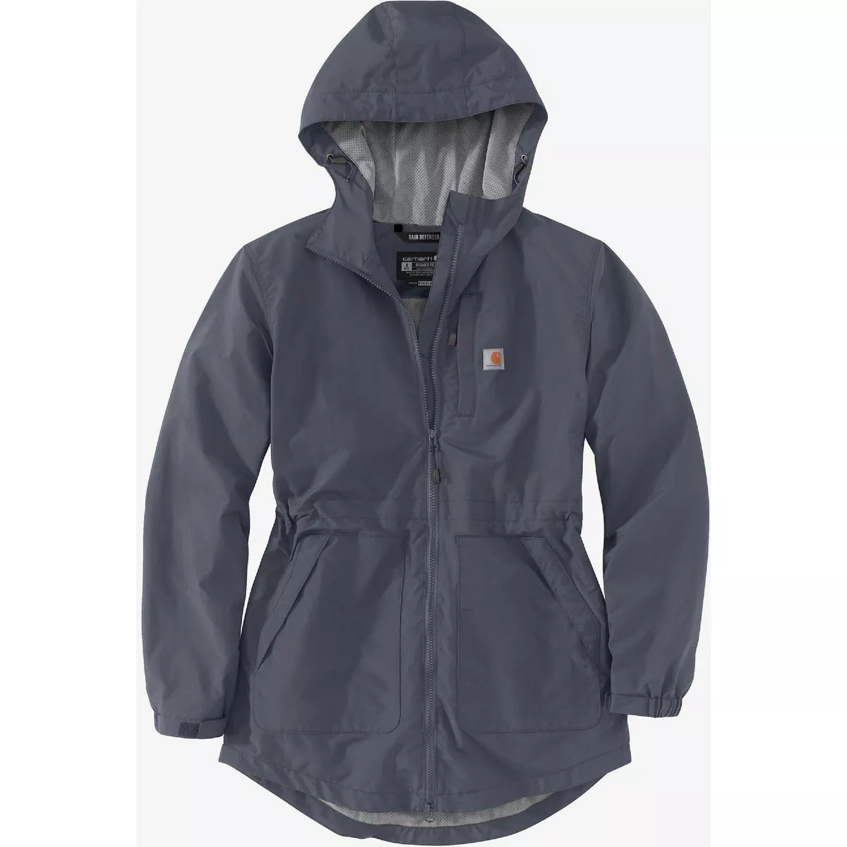Carhartt Rain Defender Women's Medium Regular Bluestone Lightweight Coat, Relaxed Fit