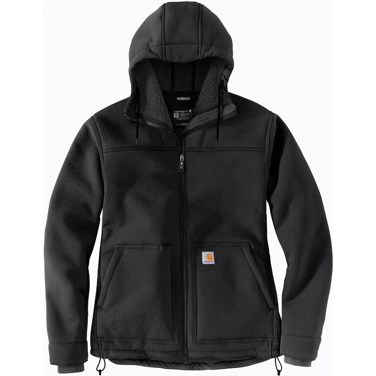 Carhartt Super Dux Women's XL Regular Black Sherpa-Lined Active Jacket, Relaxed Fit-