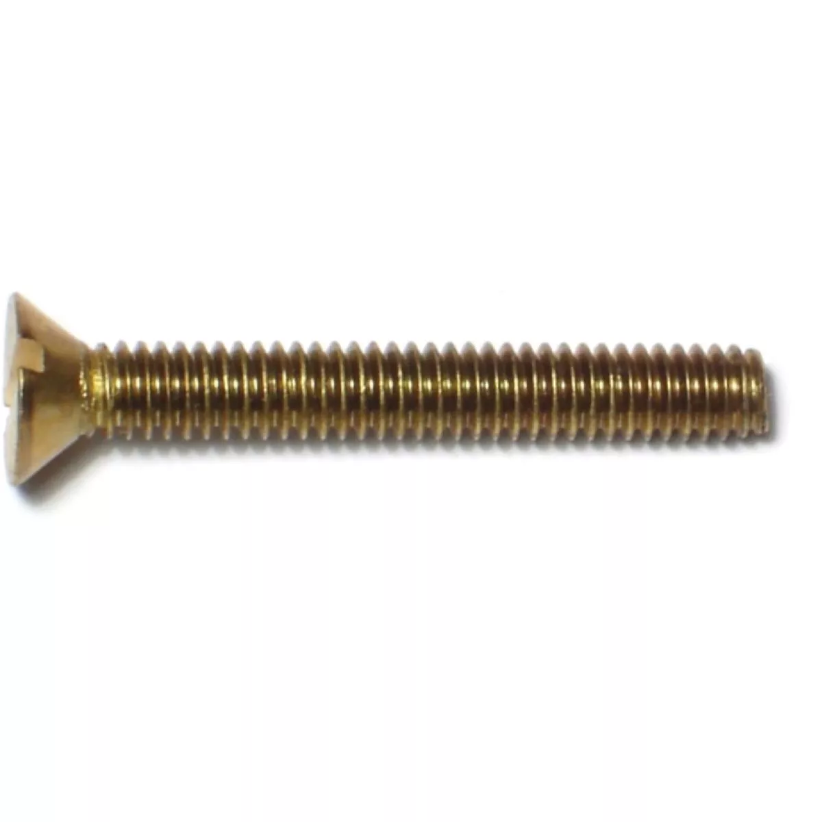 Midwest Fastener #8-32 x 1-1/4 In. Brass Coarse Thread Slotted Flat Head Machine Screws