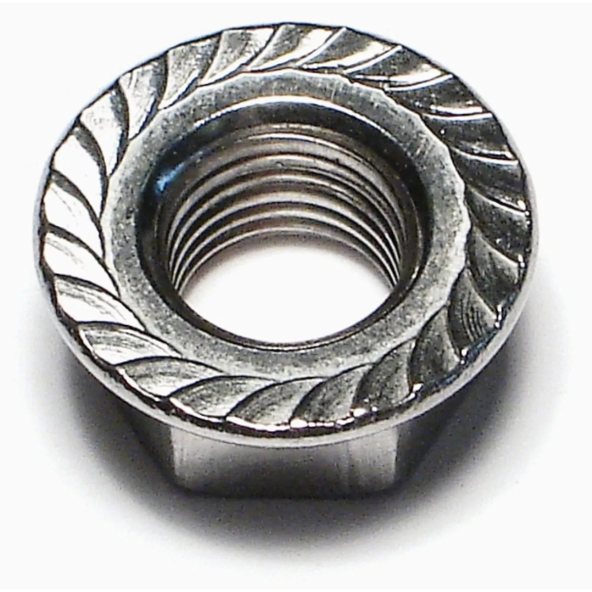 Midwest Fastener 3/8 In.-24 18-8 Stainless Steel Fine Thread Serrated Lock Nuts