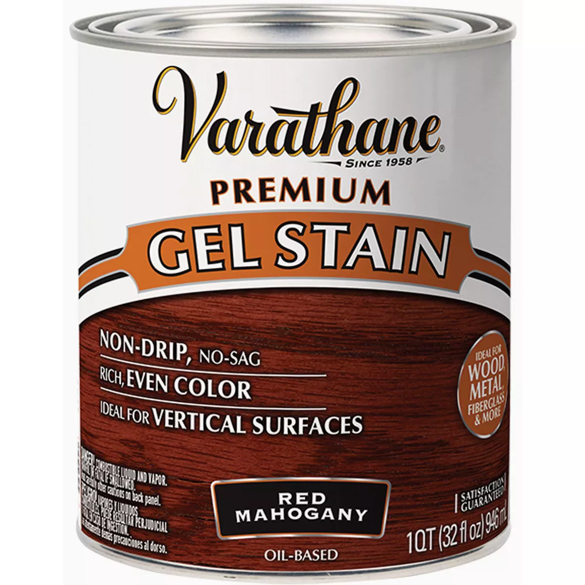 Varathane Red Mahogany Premium Gel Interior Wood Stain, 1 Qt.