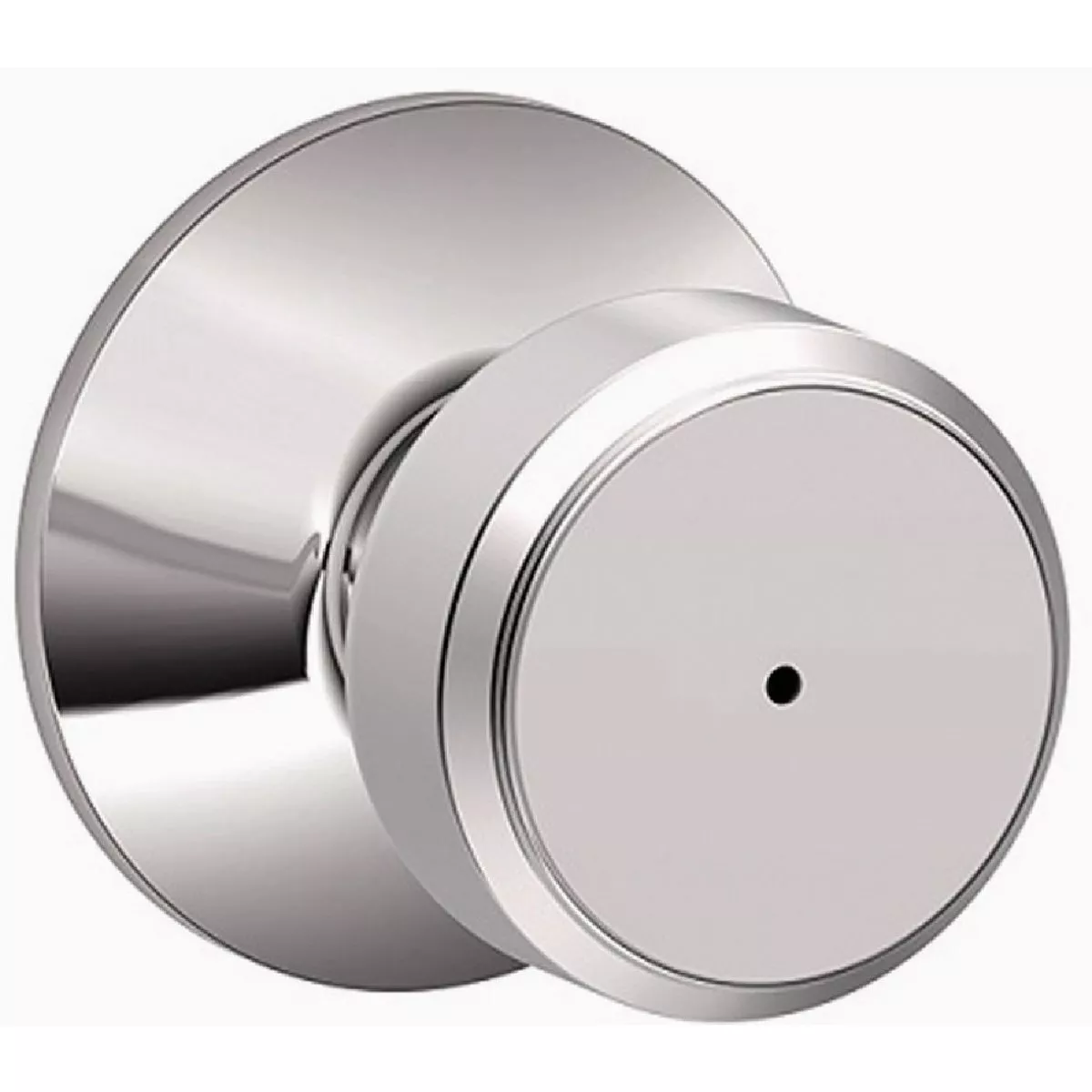 Schlage F Series Privacy Function, Bowery Knob, 625 Bright Chrome Finish
