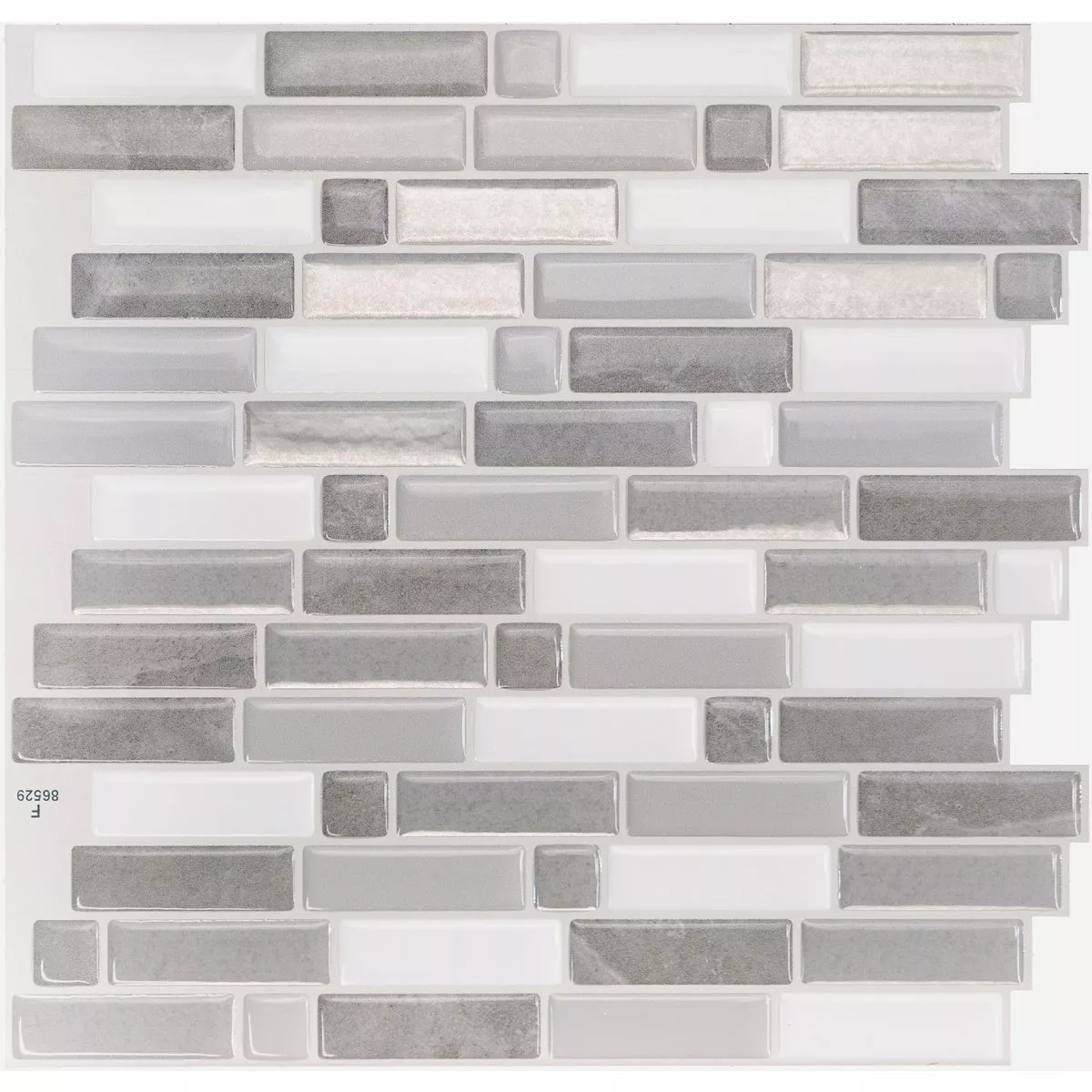 Smart Tiles 9.73 In. x 9.36n. Ceramic Look Vinyl Backsplash Peel & Stick, Crescendo Agati (4-Pack)