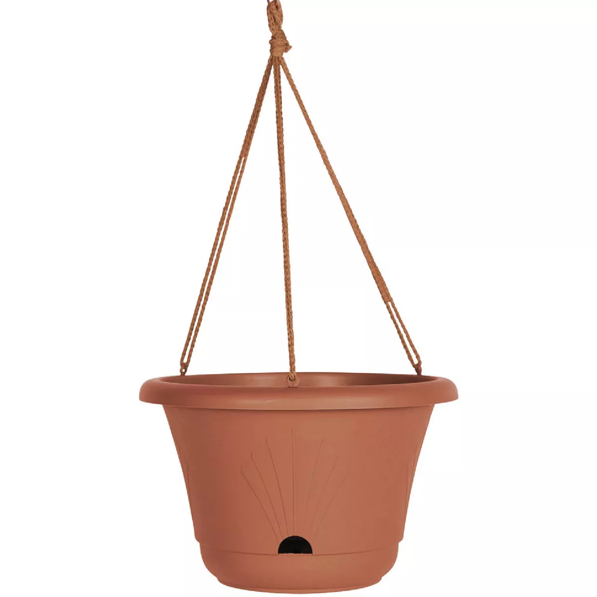 Bloem Lucca 13 In. Plastic Terra Cotta Hanging Plant Basket