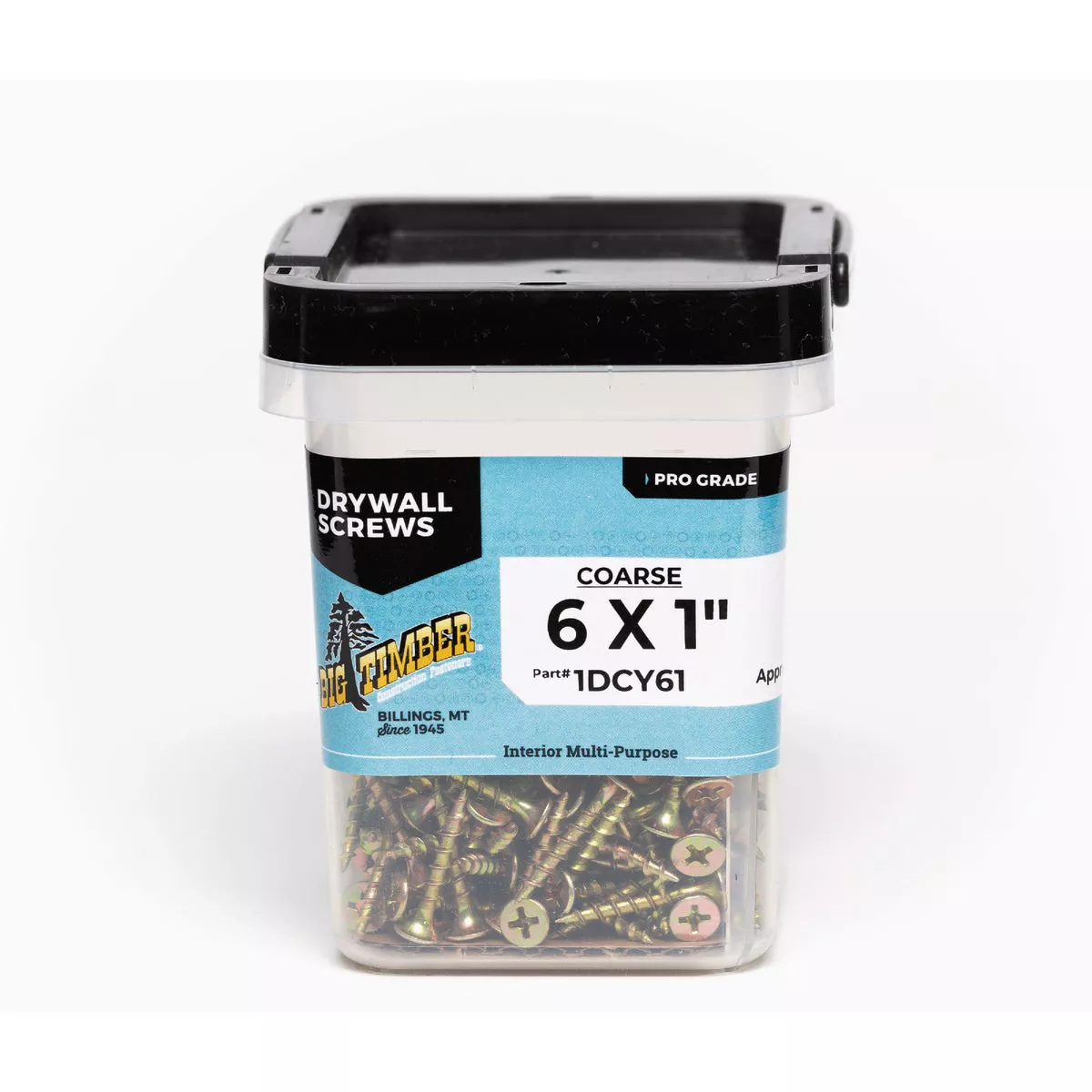 Big Timber #6 x 1 In. Coarse Thread Yellow Zinc Drywall Screw (1 Lb., 340 Ct.)