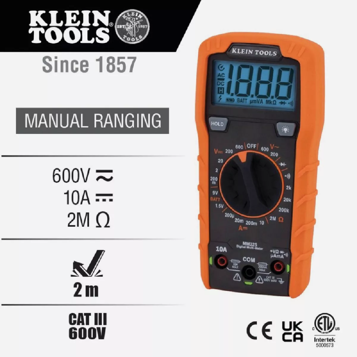 Klein 600V Manual Ranging Digital Multimeter - photo 8