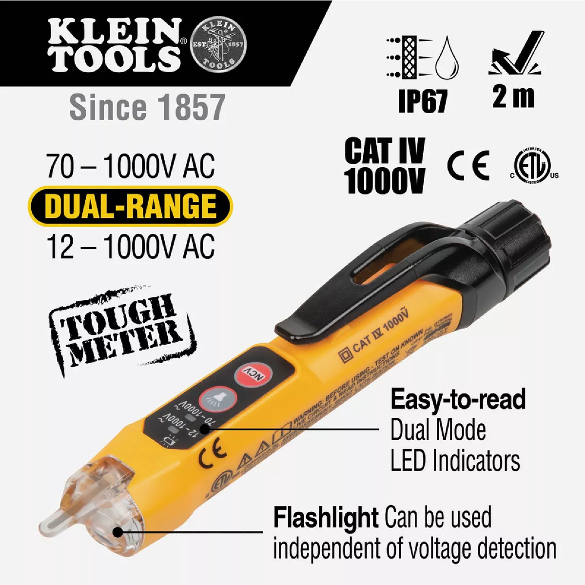 Klein Dual Range Non-Contact Voltage Tester with Flashlight - photo 5