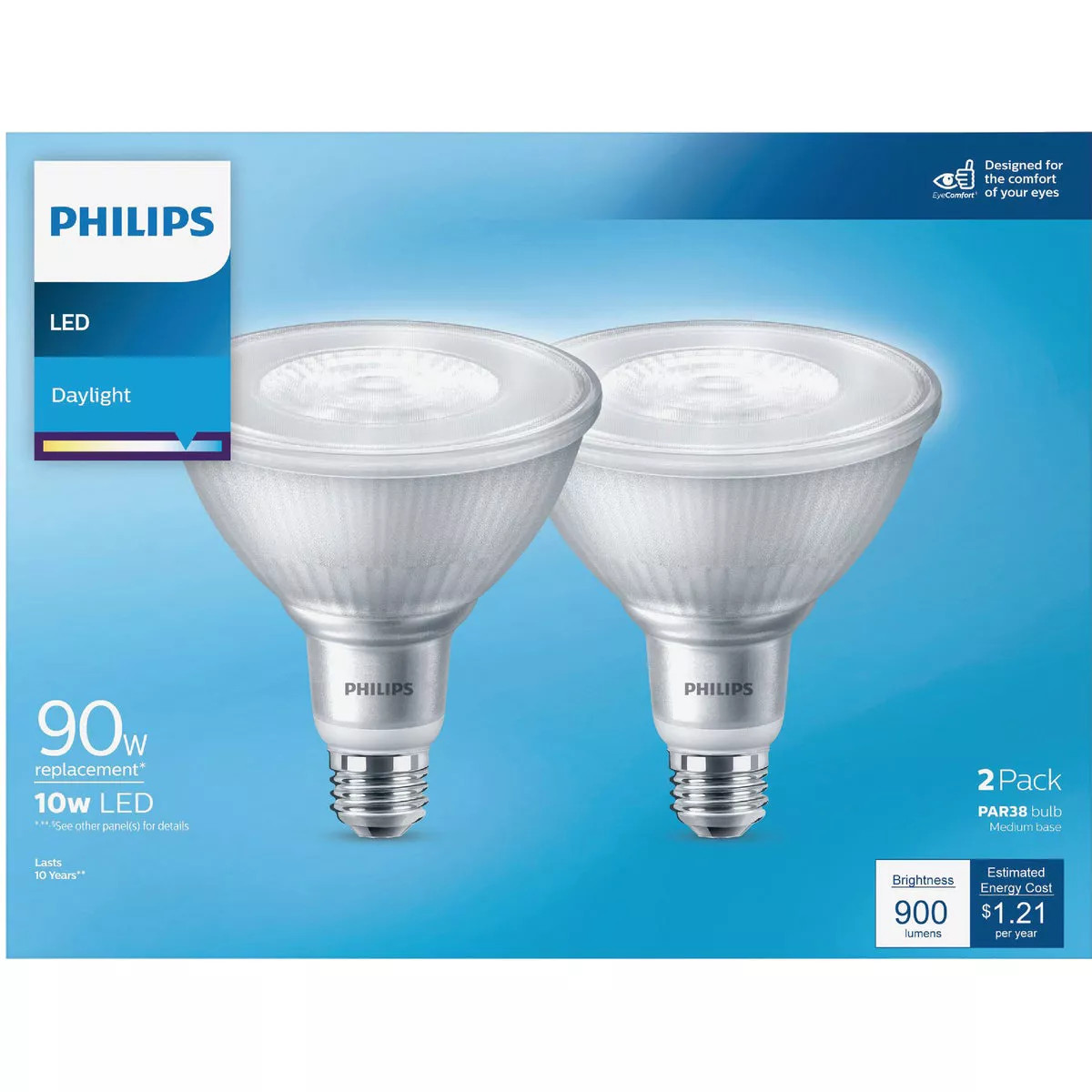 Philips 90W Equivalent Daylight PAR38 Medium LED Floodlight Light Bulb (2-Pack) - photo 2
