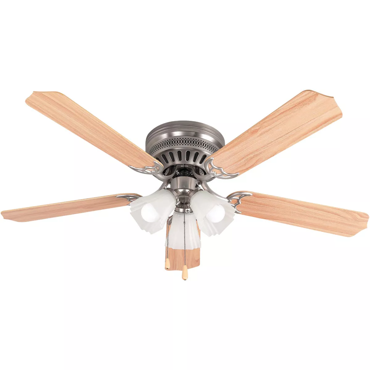 Home Impressions Piedmont 52 In. Brushed Nickel Ceiling Fan with Light Kit