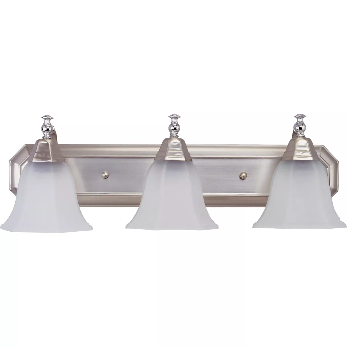 Home Impressions 3-Bulb Brushed Nickel & Chrome Bath Light Bar