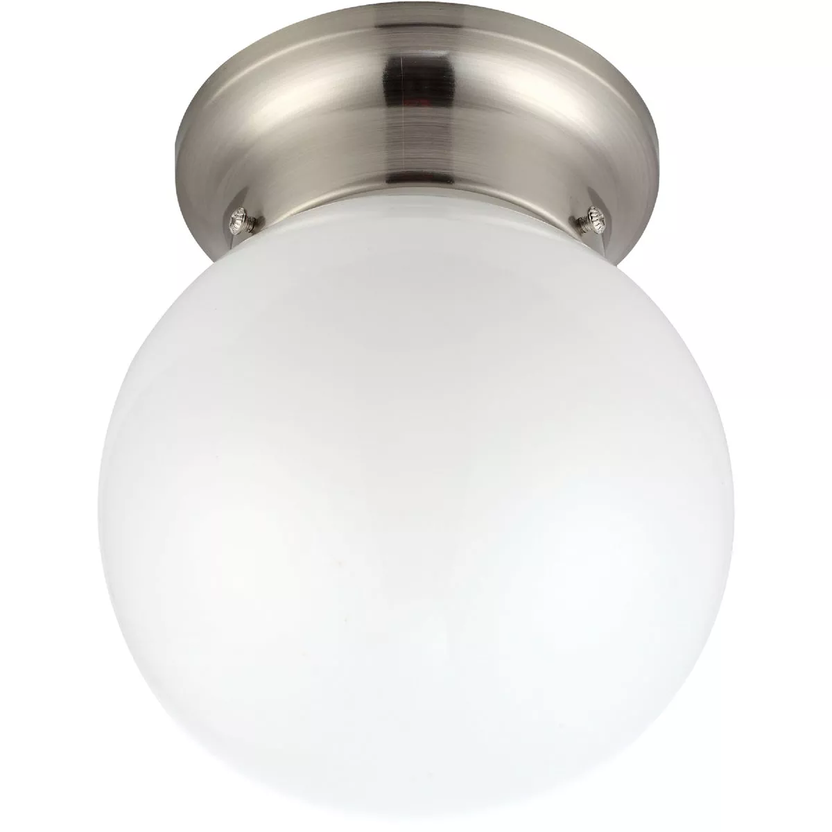 Canarm 6 In. Brushed Nickel Incandescent Flush Mount Ceiling Light Fixture-