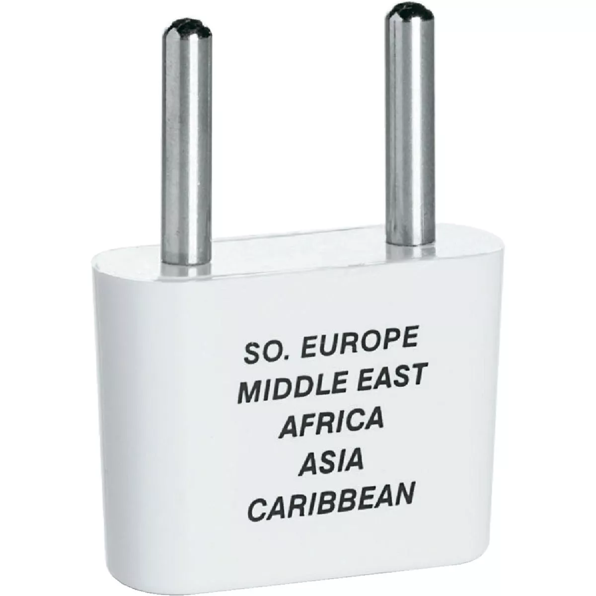 Conair 2-Blade Thin Pin Foreign Adapter Plug, Europe/Africa/Middle East/Asia