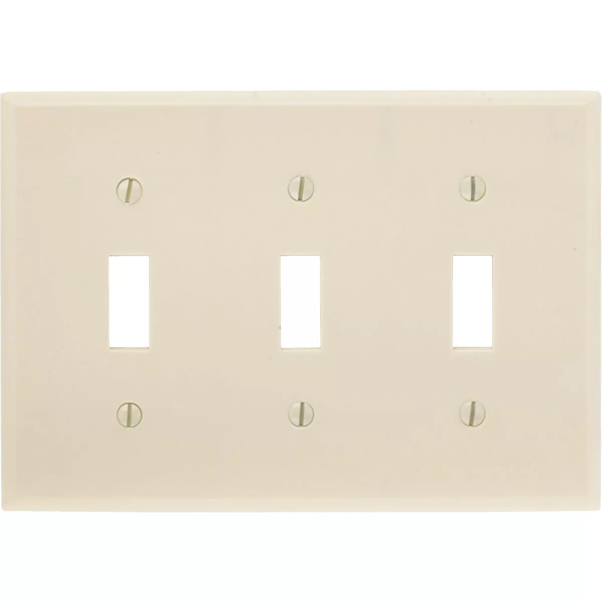 Leviton 3-Gang Plastic Toggle Switch Wall Plate, Ivory