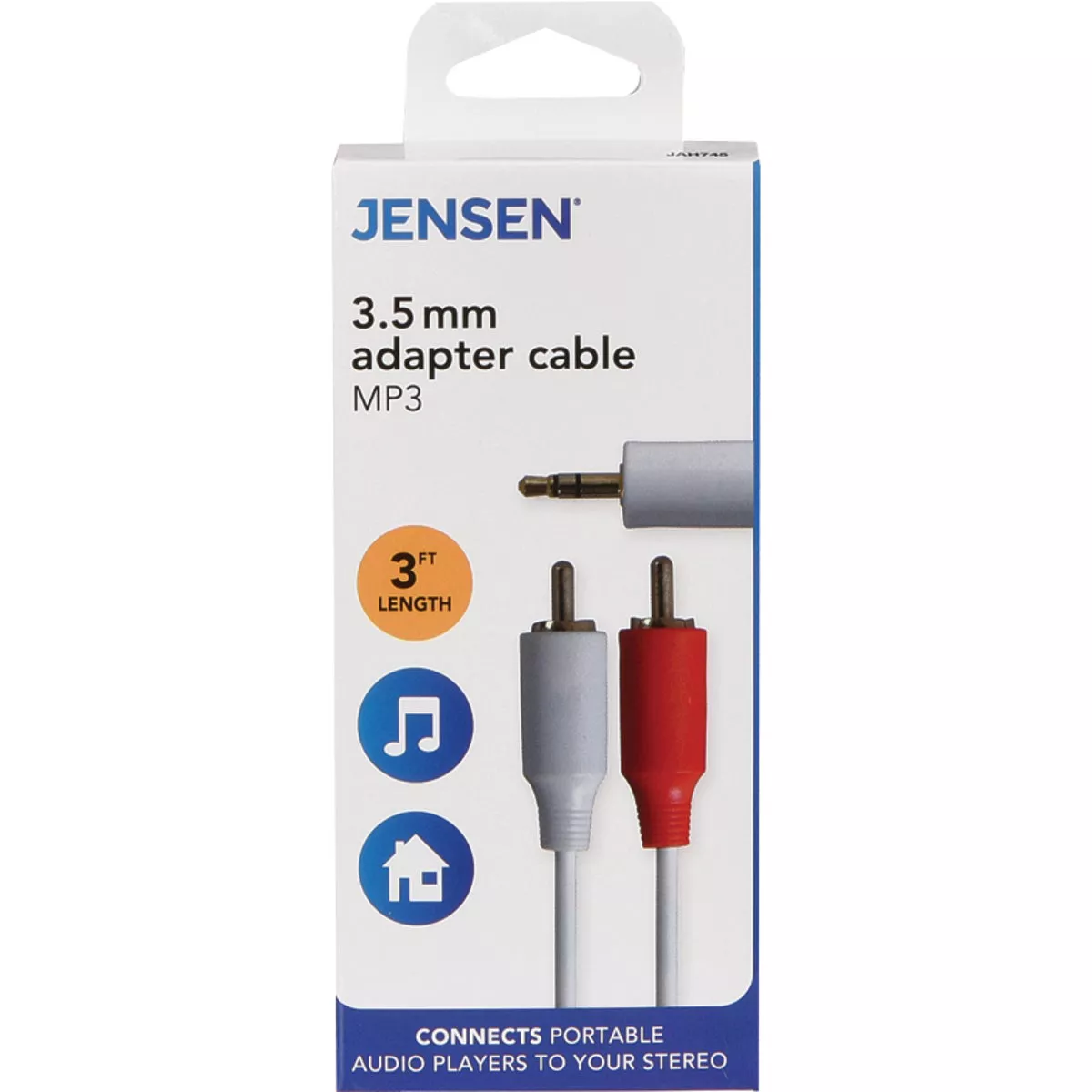 Jensen 3 Ft. White Stereo Audio Cable - photo 2