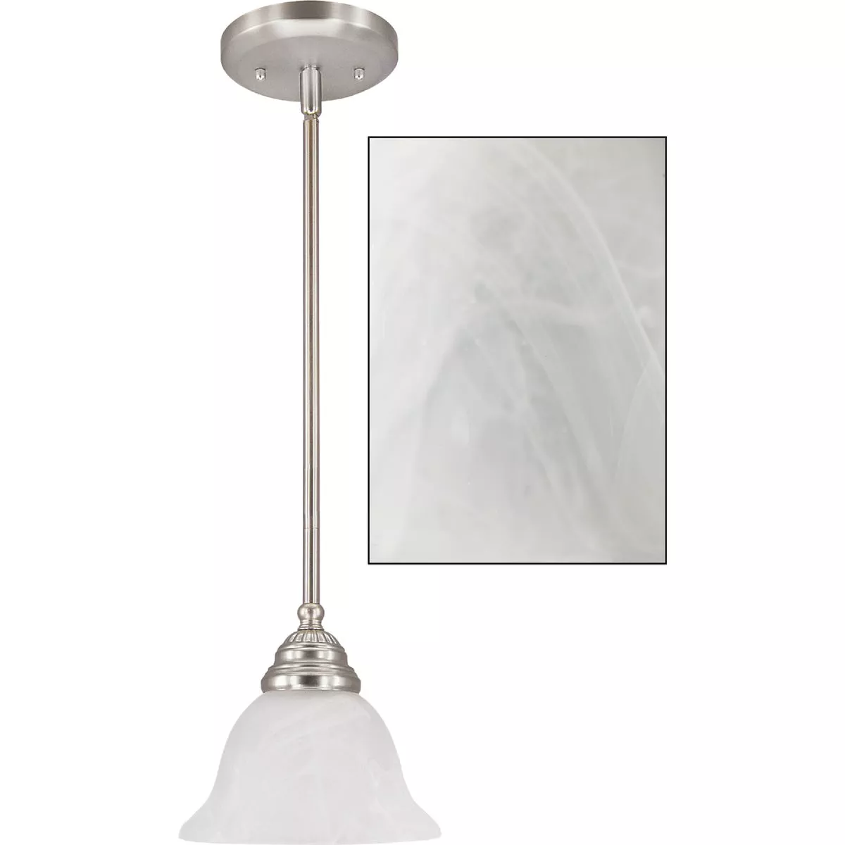 Home Impressions Julianna 1-Bulb Brushed Nickel Incandescent Pendant Light Fixture