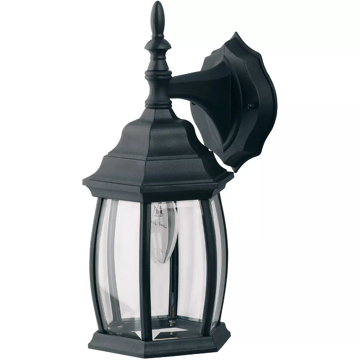 Home Impressions Black Incandescent Type A or B Outdoor Wall Light Fixture (2-Pack) - photo 2