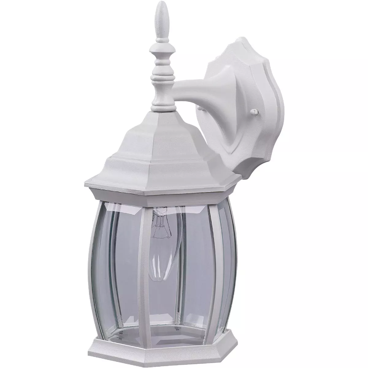 Home Impressions White Incandescent Type A or B Outdoor Wall Light Fixture (2-Pack) - photo 2