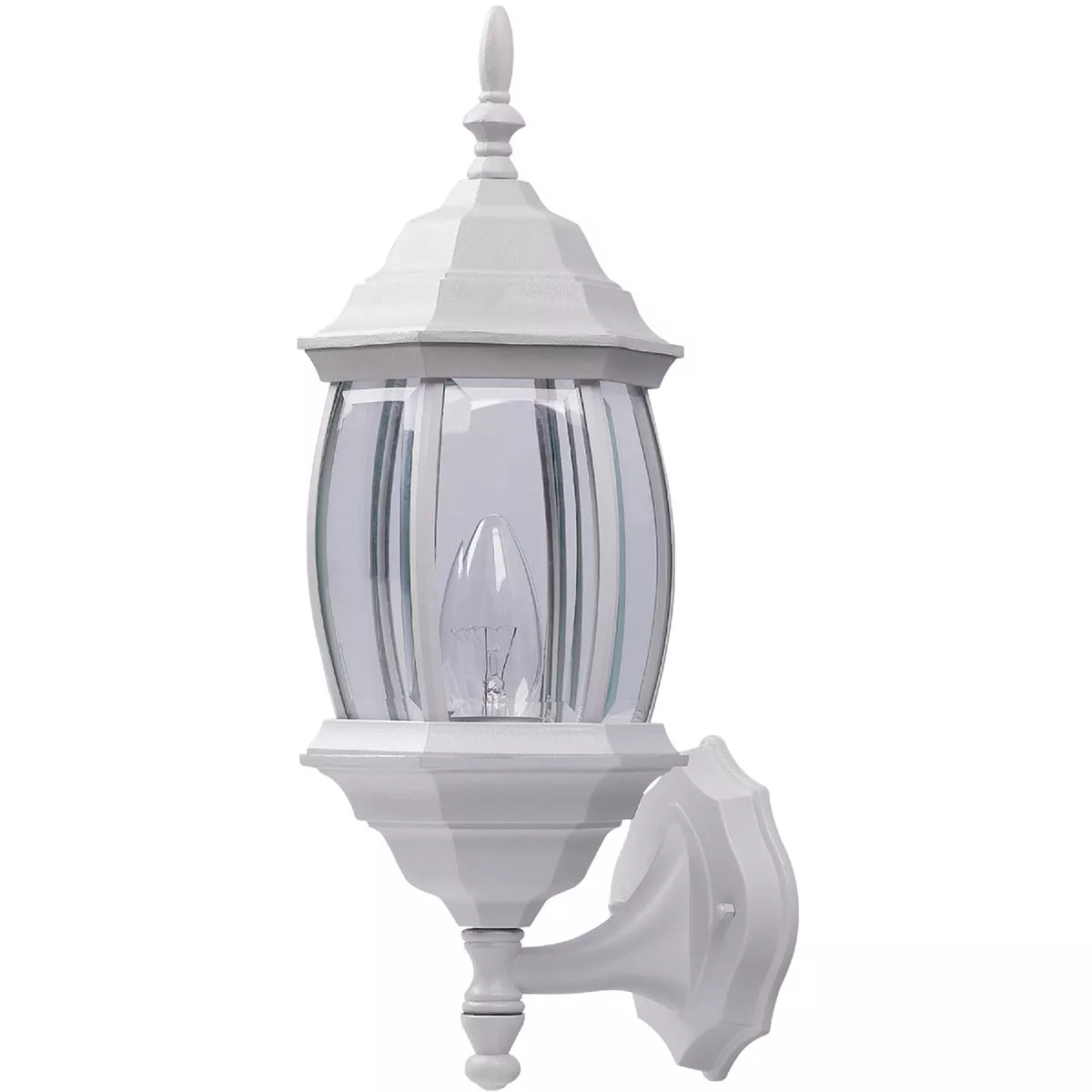 Home Impressions White Incandescent Type A or B Outdoor Wall Light Fixture (2-Pack) - photo 3