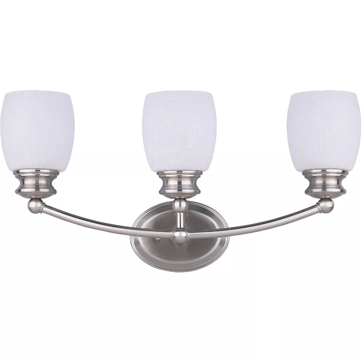 Home Impressions Palms 3-Bulb Brushed Nickel Vanity Bath Light Bar