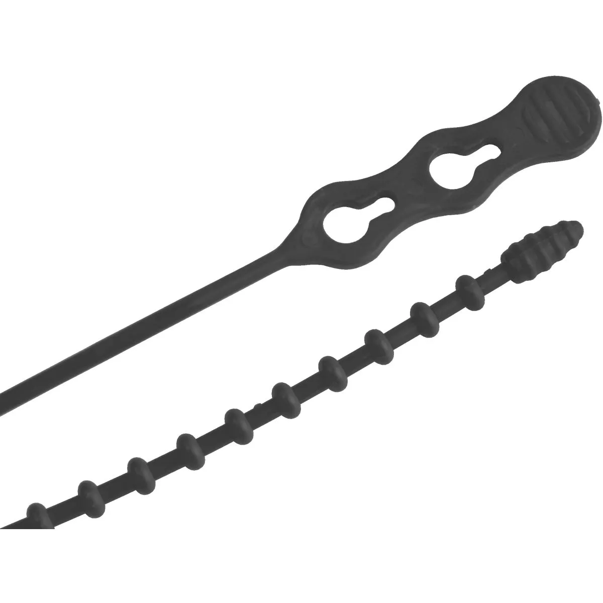 Gardner Bender Beadle Wrap 12 In. x 1/4 In. Black Flexible Plastic Cable Tie (15-Pack) - photo 3