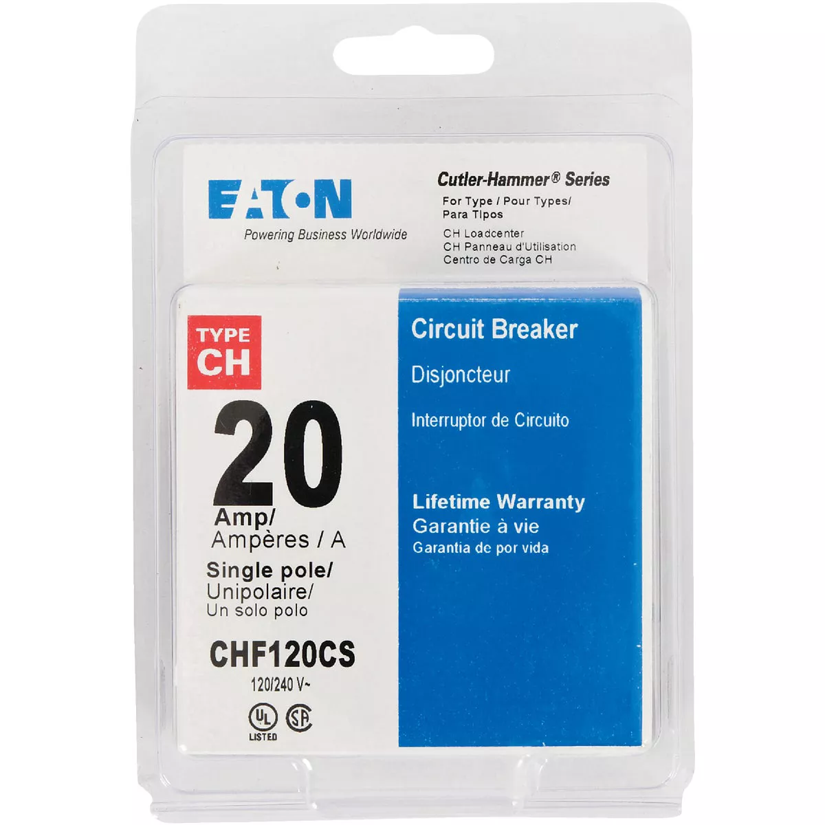 Eaton CHF 20A Single-Pole Standard Trip Circuit Breaker - photo 2