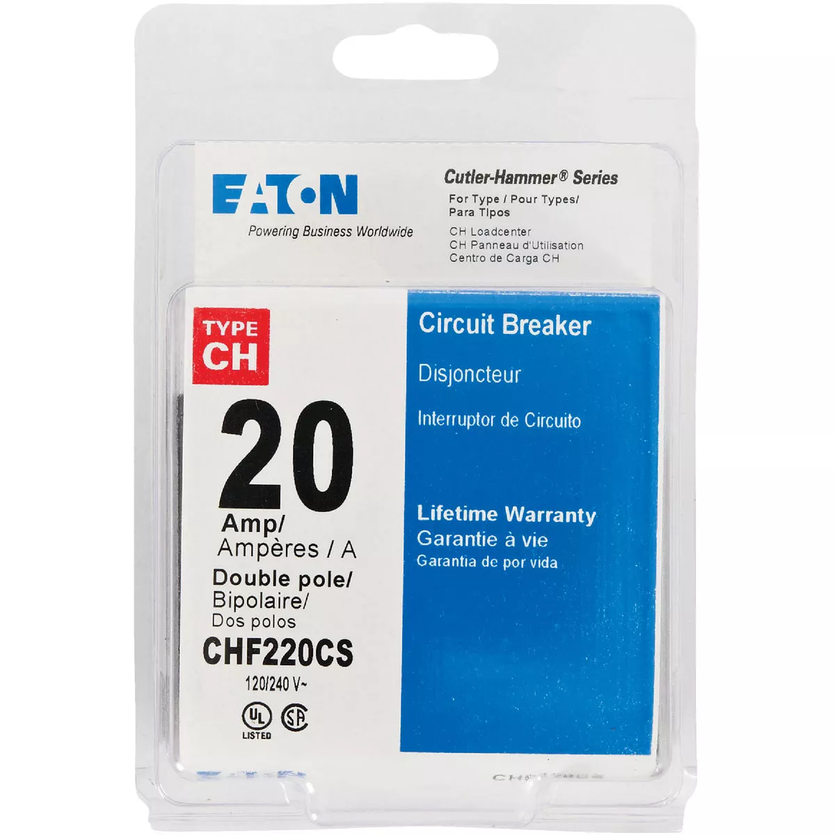 Eaton CHF 20A Double-Pole Standard Trip Circuit Breaker - photo 2
