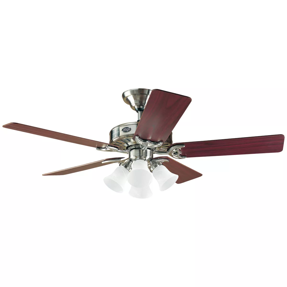 Hunter Studio 52 In. Brushed Nickel Ceiling Fan with Light Kit
