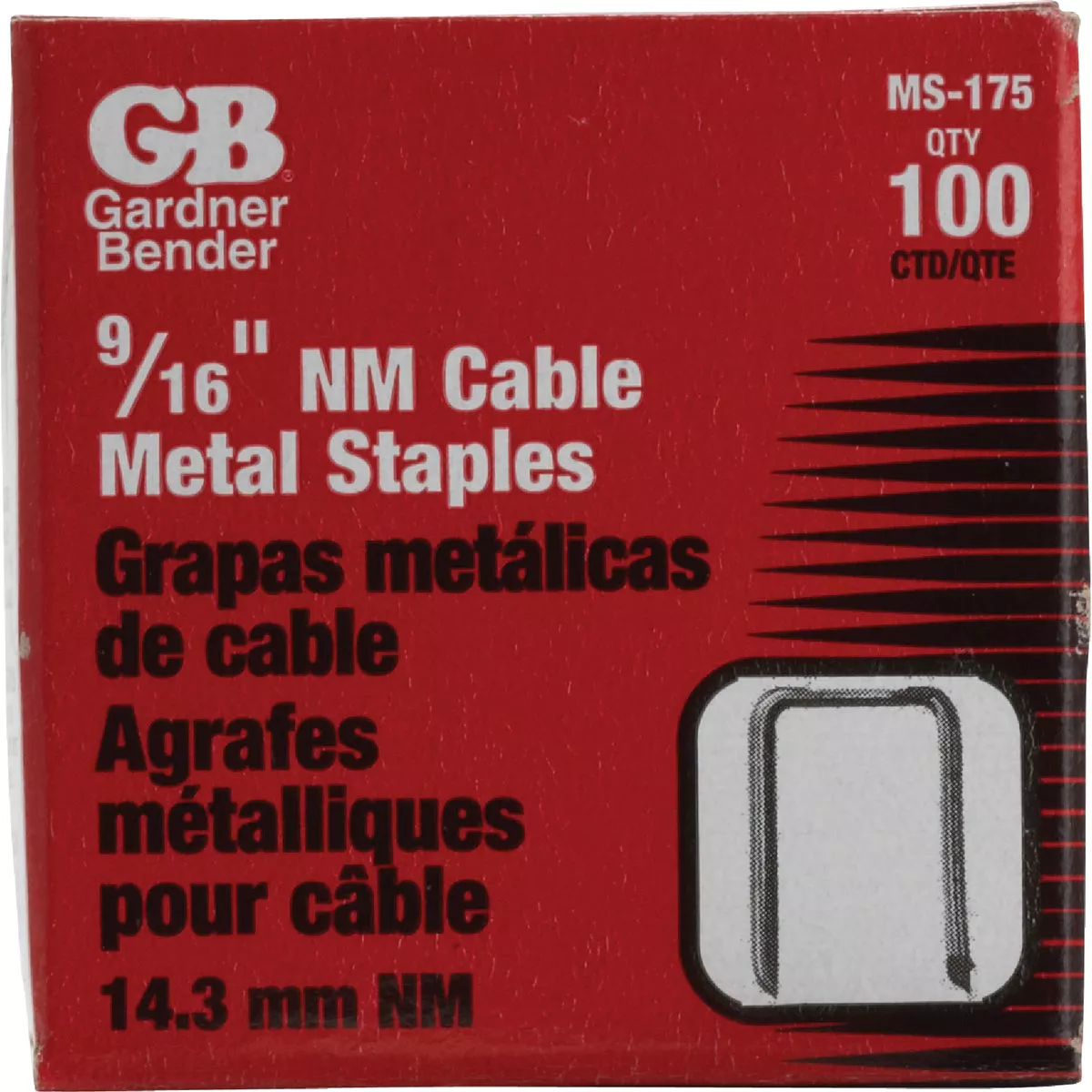 Gardner Bender 9/16 In. Metal Cable Staple (100-Count) - photo 2