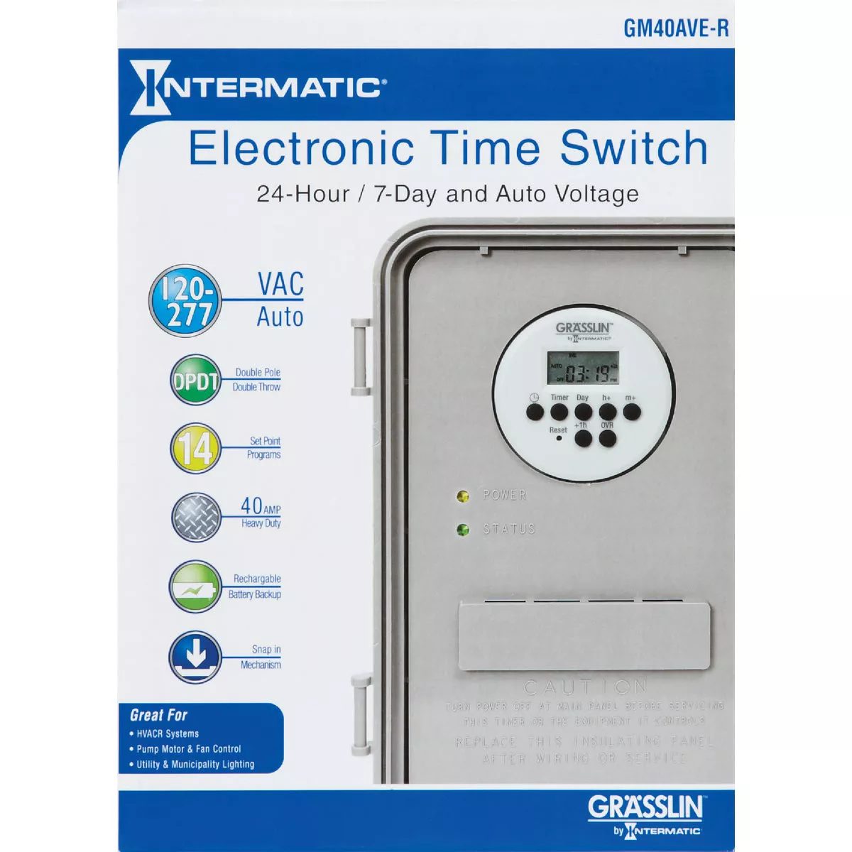Intermatic 40A 120VAC to 277VAC Gray Outdoor Timer - photo 2