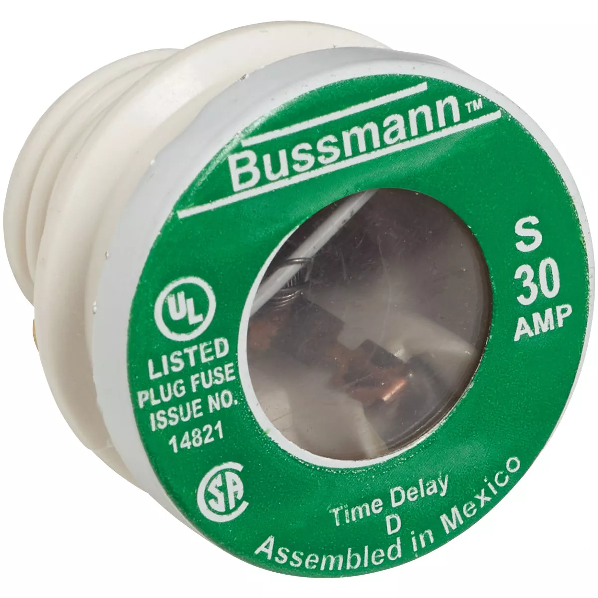Bussmann 30A S Time-Delay Plug Fuse (2-Pack) - photo 3