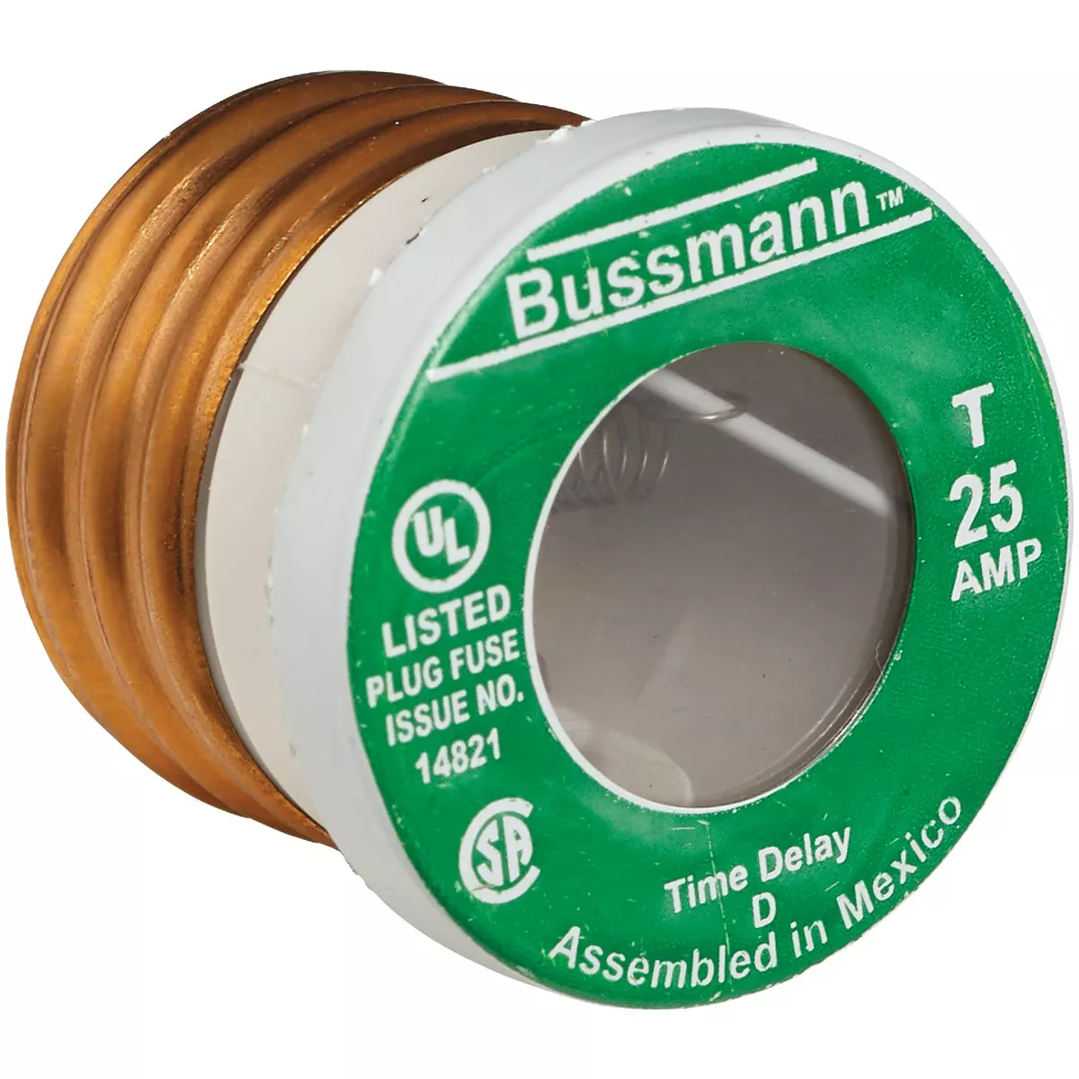 Bussmann 25A T Time-Delay Plug Fuse (2-Pack) - photo 3